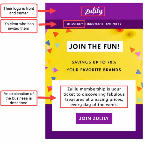 Referral Messaging Example